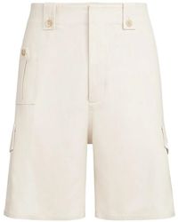 Brunello Cucinelli - Cotton And Linen Canvas Bermuda Shorts With Cargo Pockets - Lyst