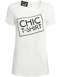 Moschino - Logo Printed Pattern T-Shirt - Lyst