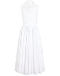 Patou - Draped Midi Dress - Lyst