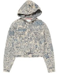 Acne Studios - Hooded Distressed Denim Jacket - Lyst