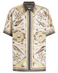 Dolce & Gabbana - Shell Printed Short-Sleeved Shirt - Lyst