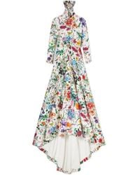 Gucci - Printed Quilted Twill Long Dress - Lyst