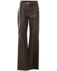 Liu Jo - Faux Leather Wide-Leg Pants - Lyst