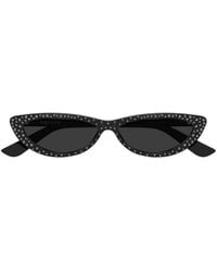 McQueen - Eyewear Cat-Eye Frame Studded Sunglasses - Lyst