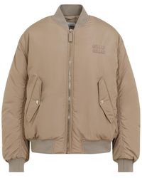 Miu Miu - Logo-Patch Zipped Bomber Jacket - Lyst