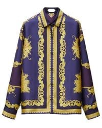 Versace - Printed Silk Twill Shirt - Lyst