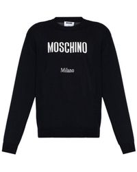 Moschino - Logo Intarsia Knitted Sweater - Lyst