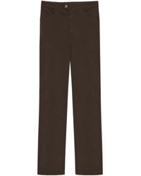 Saint Laurent - Mid-Rise Straight Leg Pants - Lyst