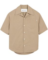 Ami Paris - Taupe Cotton Bowling Shirt - Lyst