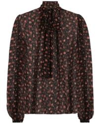 Dolce & Gabbana - Small Rose-Printed Chiffon Top - Lyst