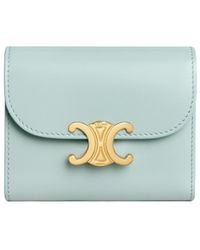Celine - Small Flap Wallet Triomphe - Lyst
