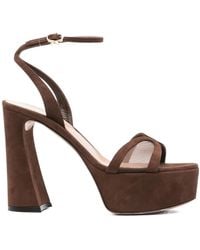 Gianvito Rossi - 125Mm Platform Ankle-Strap Sandals - Lyst