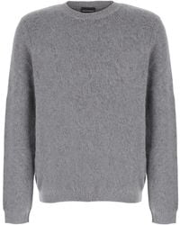 Emporio Armani - Brushed Crew Neck Jumper - Lyst