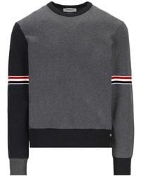 Thom Browne - Color-Block Crewneck Sweater - Lyst