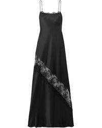 Alex Perry - Lace-Trimmed Satin Gown - Lyst