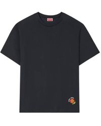 KENZO - Pop Logo Embroidered Crewneck T-Shirt - Lyst
