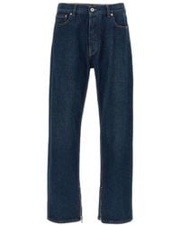 Off-White c/o Virgil Abloh - Arr Tab Zip Det Skate Mid-Rise Jeans - Lyst