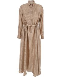 Herno - Satin Printed Dress - Lyst