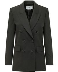MSGM - Double-Breasted Blazer - Lyst