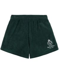 Sporty & Rich - Logo-Embroidery Shorts - Lyst