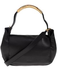Moschino - Logo Embossed Top Handle Bag - Lyst