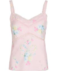 LoveShackFancy - Floral Print Tank Top - Lyst