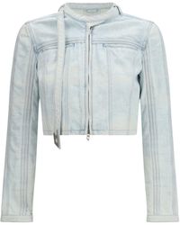 DIESEL - De-Saphix-Fsi Cropped Denim Jacket - Lyst