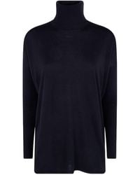 Gentry Portofino - Roll-Neck Fine-Knit Wool Top - Lyst