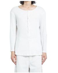 Ann Demeulemeester - Ilyas Serafino Rib-Jersey T-Shirt - Lyst