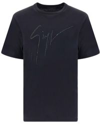 Giuseppe Zanotti - Logo Embellished Crewneck T-Shirt - Lyst