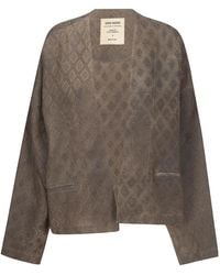 Uma Wang - Long-Sleeved Jacquard Cardigan - Lyst