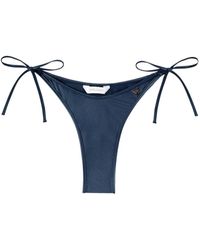 Palm Angels - Monogram-Plaque Metallic-Effect Bikini Bottoms - Lyst