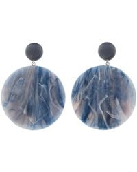Emporio Armani - Marbled-Effect Drop Earrings - Lyst