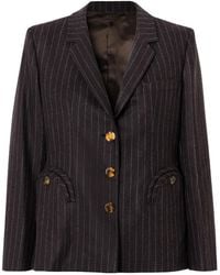 Blazé Milano - Akira Pinstriped Wool And Cashmere-Blend Blazer - Lyst