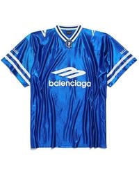 Balenciaga - 3B Football V-Neck Oversized T-Shirt - Lyst