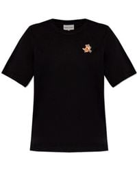 Maison Kitsuné - Maison Kitsuné Speedy Fox Patch Crewneck T-Shirt - Lyst