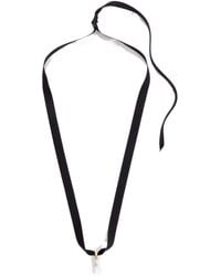 Jennifer Behr - Silk-Satin Pearl Choker - Lyst