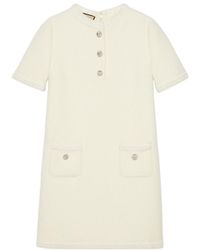 Gucci - Short-Sleeves Wool Tweed Dress - Lyst
