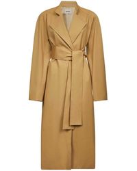 KHAITE - Long Sleeved Belted Coat - Lyst
