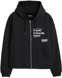 DSquared² - Long-Sleeved Hooded Hoodie - Lyst
