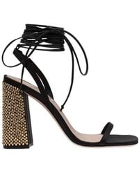 Miu Miu - Ankle Tie-Fastening Embellished Sandals - Lyst