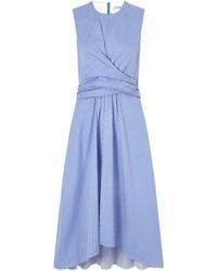 Altuzarra - Penny Striped Gathered Cotton Midi Dress - Lyst