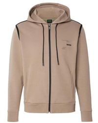BOSS - Zip-Up Hoodie - Lyst