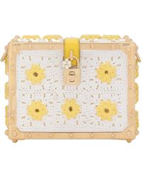Dolce & Gabbana - Dolce Box Crochet-Panel Clutch Bag - Lyst