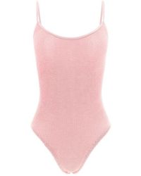 Hunza G - Pamela Crinkle One-Piece Swimsuit - Lyst