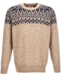 Brunello Cucinelli - Patterned Knitted Crewneck Jumper - Lyst