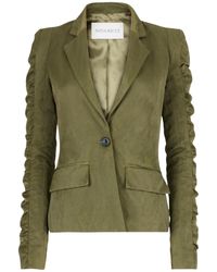 Nina Ricci - Crinkled Ruffled-Sleeves Blazer - Lyst