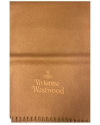 Vivienne Westwood - Logo Embroidered Fringed Scarf - Lyst