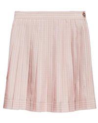 Versace - Silk Pleated Mini Skirt - Lyst