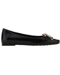 Tod's - Logo Plaque Slip-On Flat Shoes - Lyst